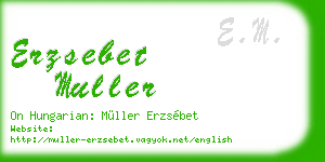 erzsebet muller business card