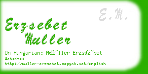 erzsebet muller business card